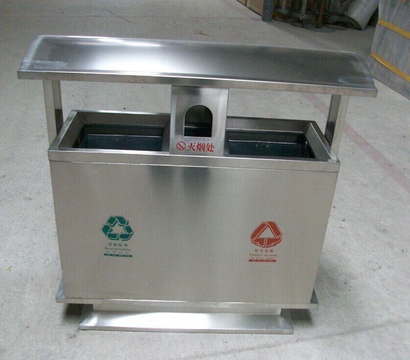 LV9不锈钢分类垃圾箱